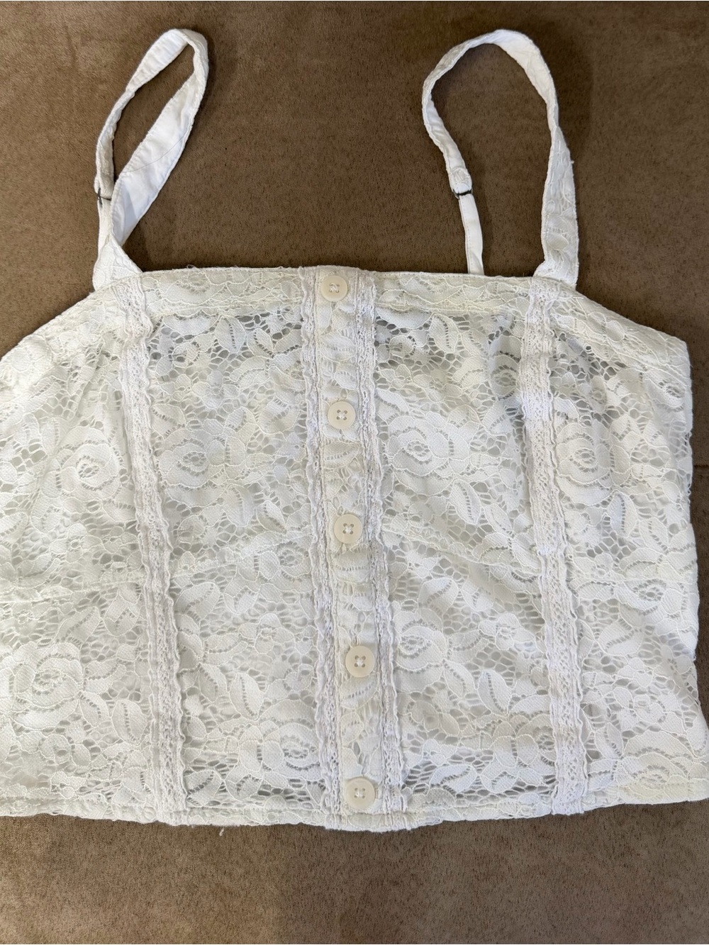 Abercrombie & Fitch White Lace Tank